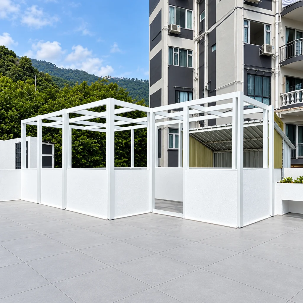 畢架山｜獨立屋 天台隔熱組合屋（連門窗及地台） 施工前