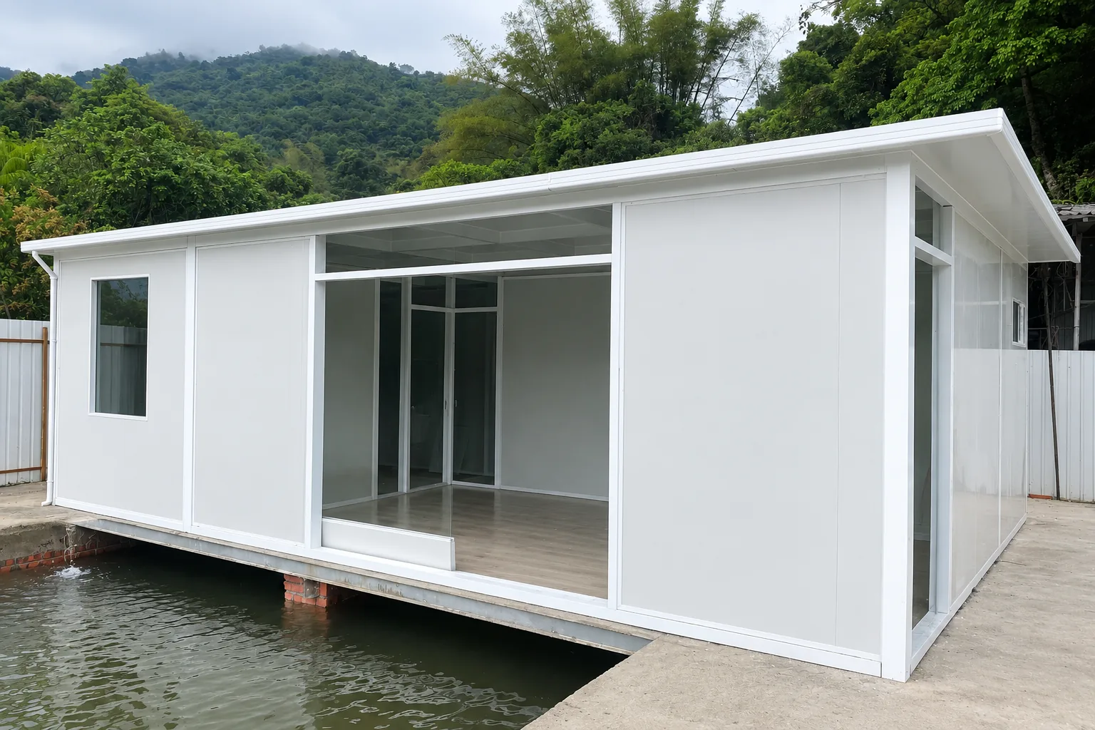 工程全紀錄：麻雀嶺新屋下 魚塘旁組合屋 門窗安裝及收口